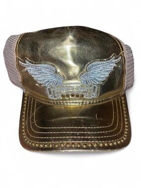 Robins Jean Winged Gold Studded Trucker Hat